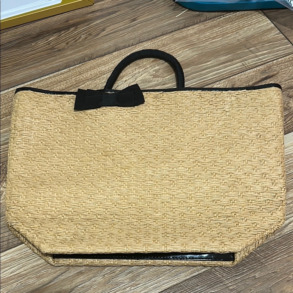 Bath & Body Works Tan and Black Tote Bag